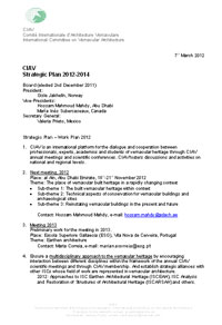 CIAV Strategic Plan 2012-2014